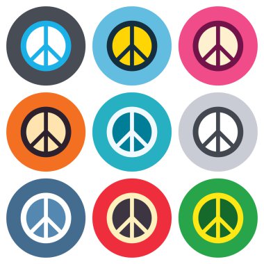 Peace sign icons clipart