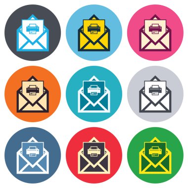 Posta yazdırma simgeler