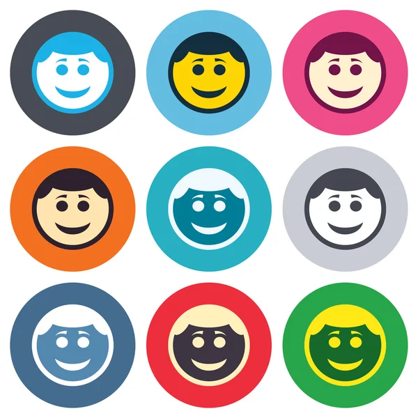 Smile face icons — Stock Vector