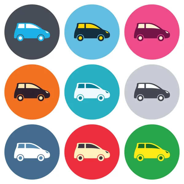 Signo de coche iconos — Vector de stock