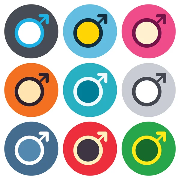 Male sign icons — Stock Vector