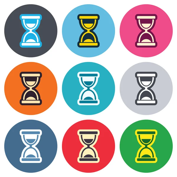 Hourglass sign icons — Stock Vector