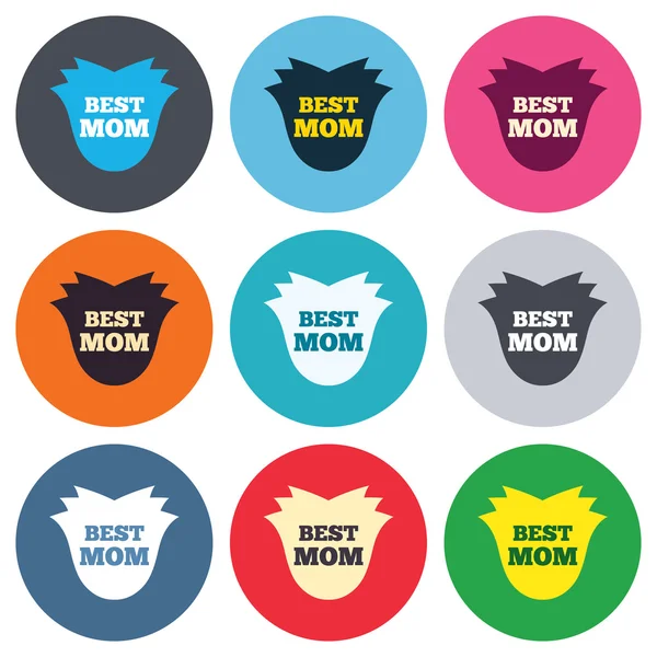 Migliori icone segno mamma — Vettoriale Stock