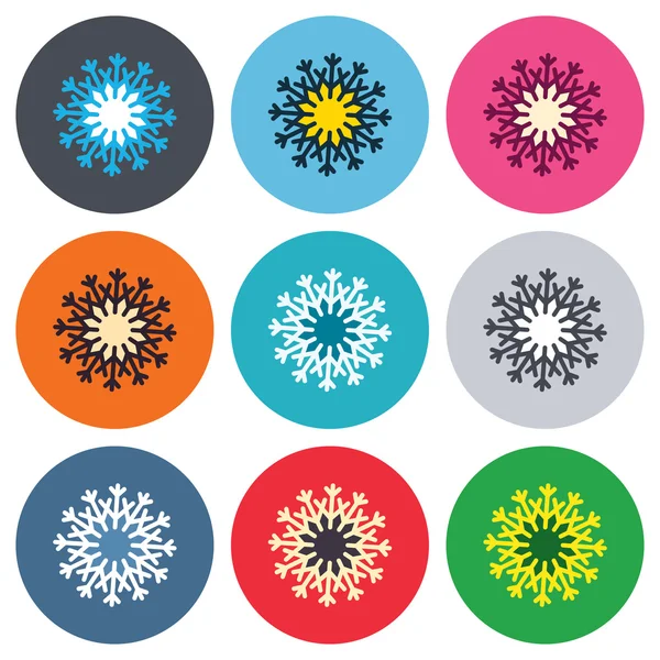 Flocon de neige signes artistiques — Image vectorielle