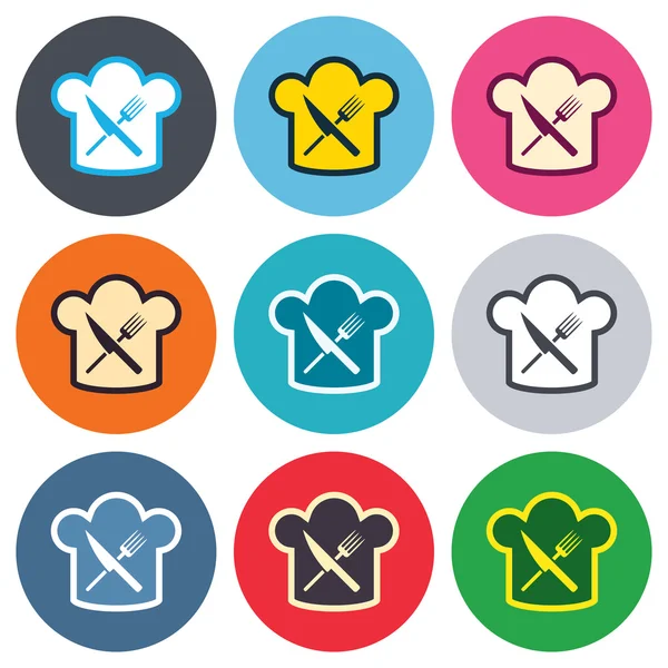 Chef hat sign icons — Stock Vector