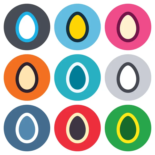 Easter egg sign icons — Stock Vector