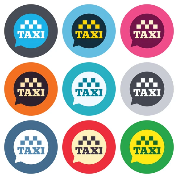 Taxi speech bubble signs — Stock Vector