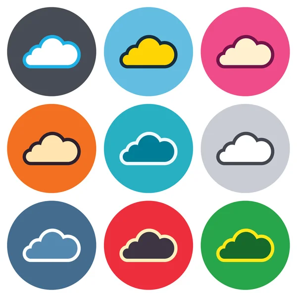 Cloud tecken ikoner — Stock vektor