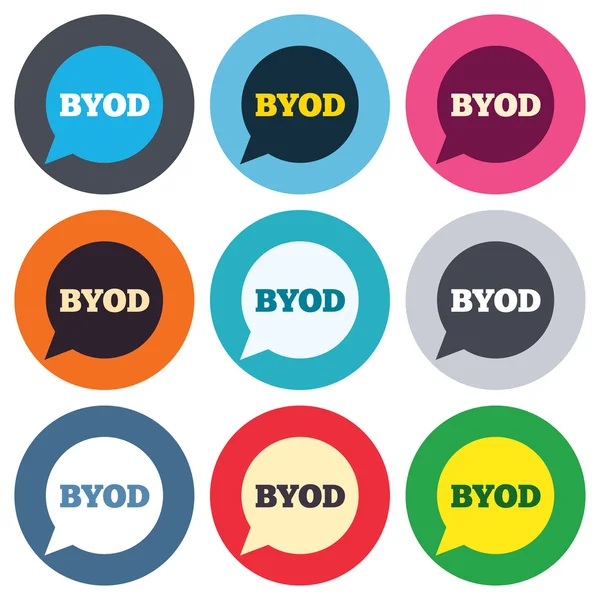 BYOD sign icons — Stock Vector