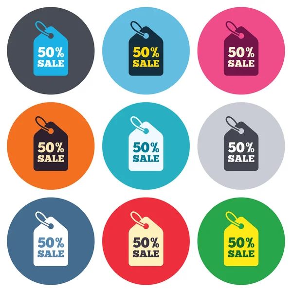 50 percent sale price — Stock Vector