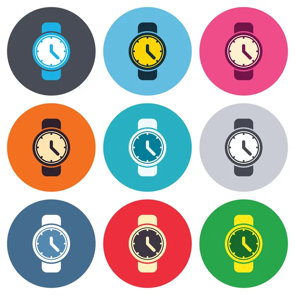 Pols horloge teken pictogrammen — Stockvector