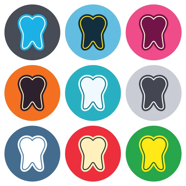 Tooth enamel protection signs — Stock Vector