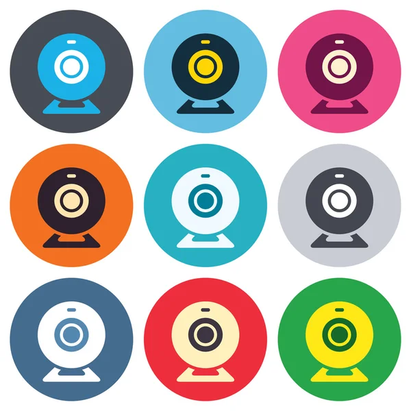 Signo de Webcam iconos — Vector de stock