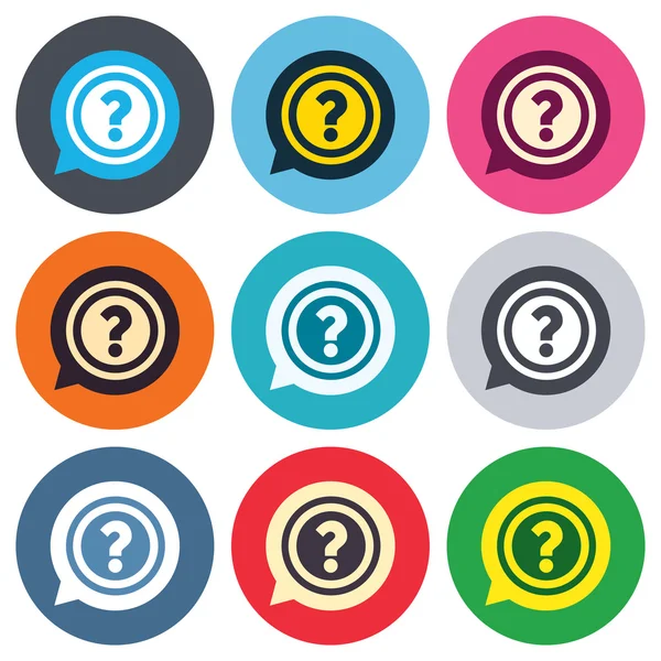 Question mark sign icons — Stock Vector