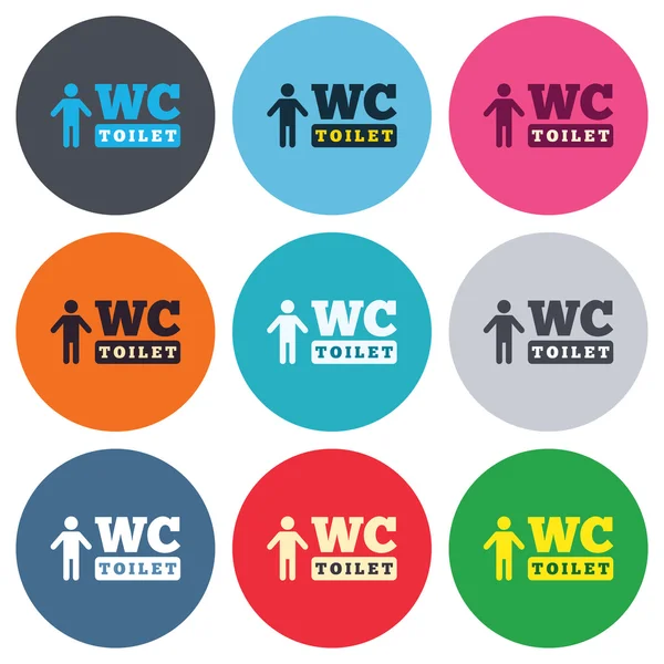 WC hommes signes de toilette — Image vectorielle