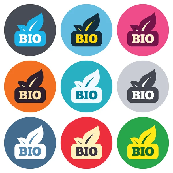 Bio productpictogrammen teken — Stockvector