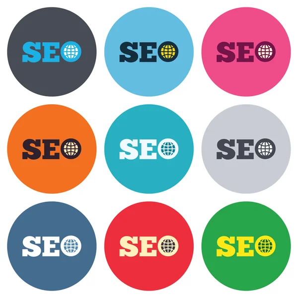 SEO sign icons — Stock Vector
