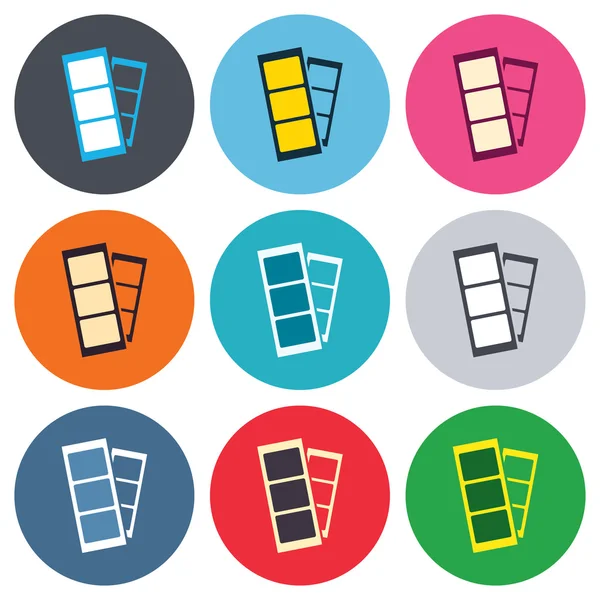 Cabina de fotos tiras iconos signo — Vector de stock