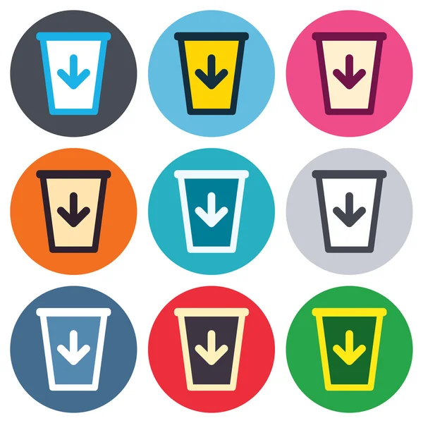 Send to the trash icons — Stock Vector