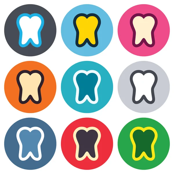 Tooth sign icons — Stock Vector