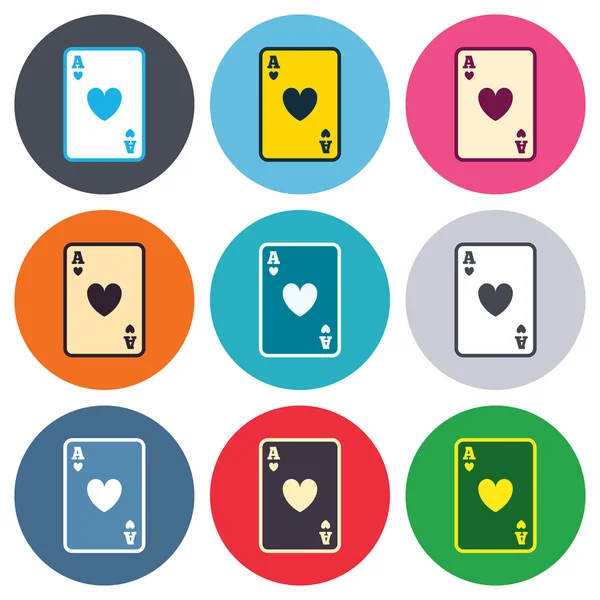 Casino sign ikoner — Stock vektor