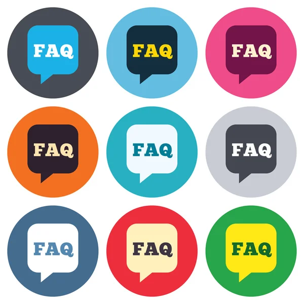 FAQ informacje znak ikony — Wektor stockowy