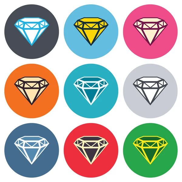 Diamond sign icons — Stock Vector