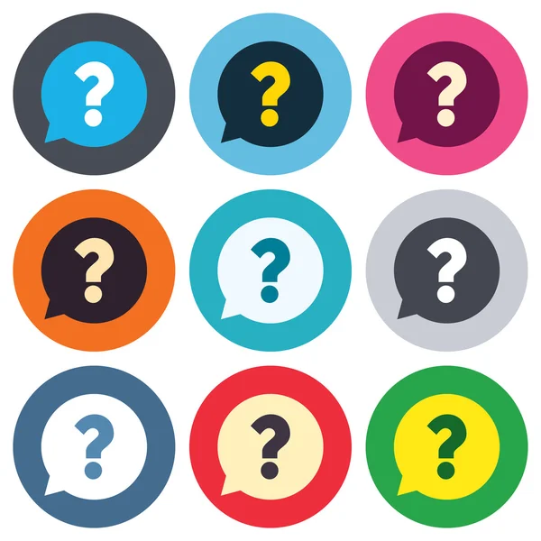 Question mark sign icons — Stock Vector