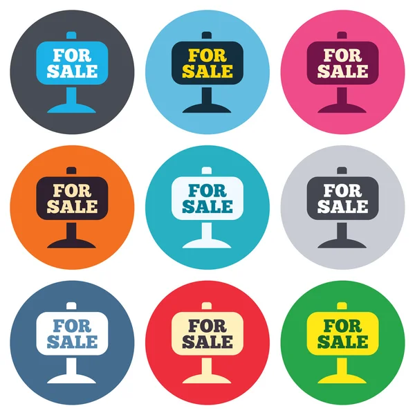 For sale sign icons — Stock Vector