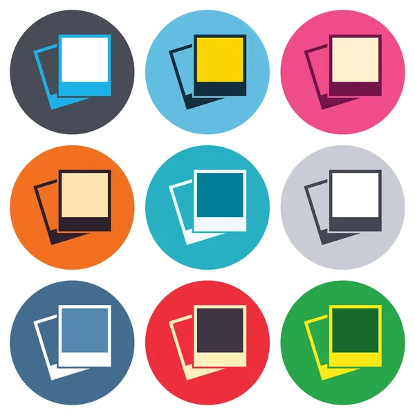 Photo frames template icons — Stock Vector