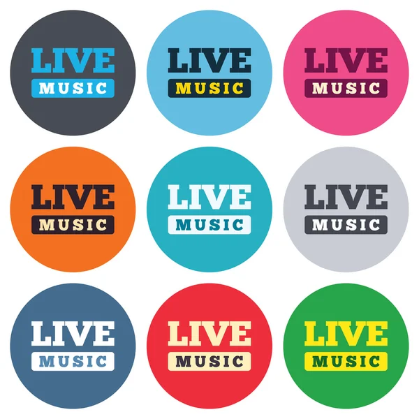 Symbole für Live-Musik — Stockvektor