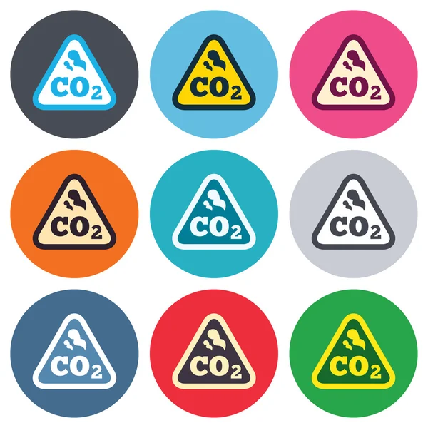 CO2 carbon dioxide formula signs — Stock Vector