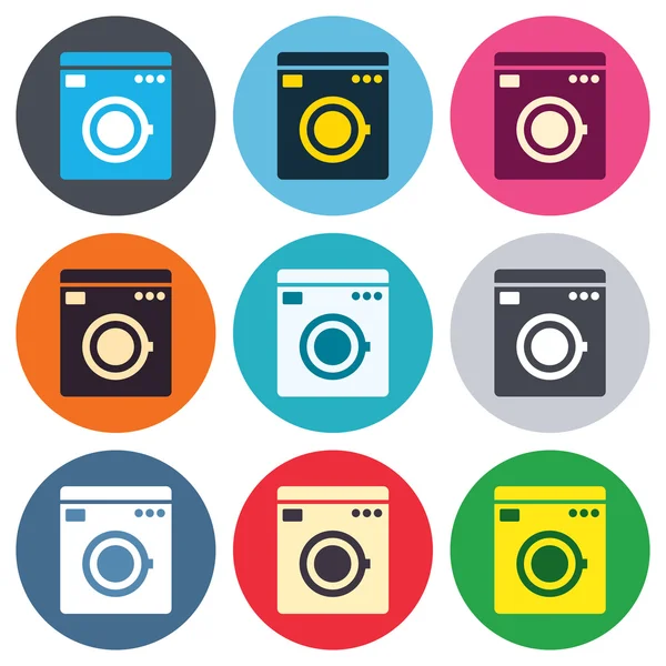 Washing machine icons — Stock Vector