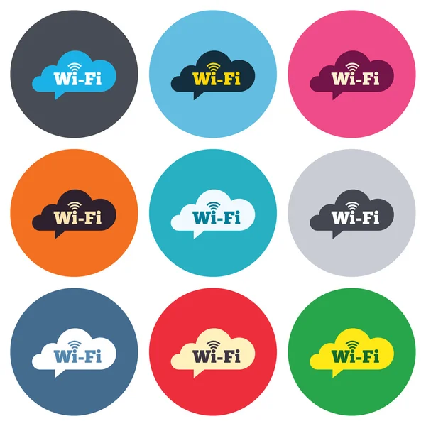 Ücretsiz Wi-Fi işaretleri — Stok Vektör