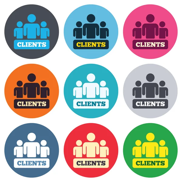 Clients sign icons — Stock Vector