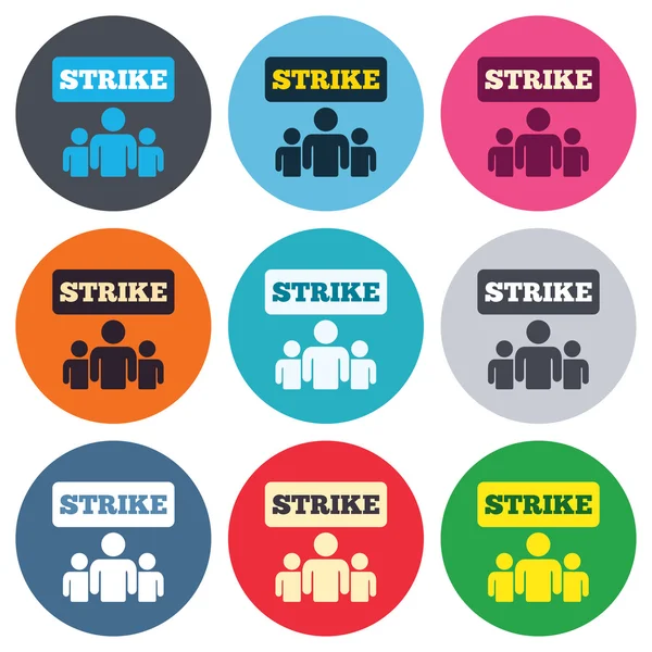 Strike sign icons — Stock Vector