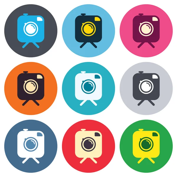 Yenilikçi fotoğraf kamera işaretleri — Stok Vektör