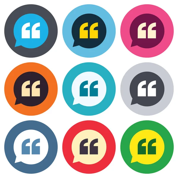 Quote sign icons — Stock Vector