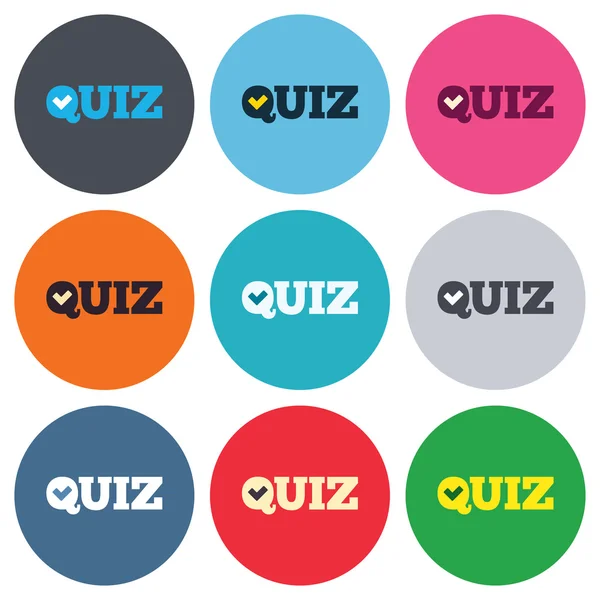 Icone del segno del quiz — Vettoriale Stock