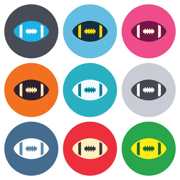 American football sign icons — Stock Vector