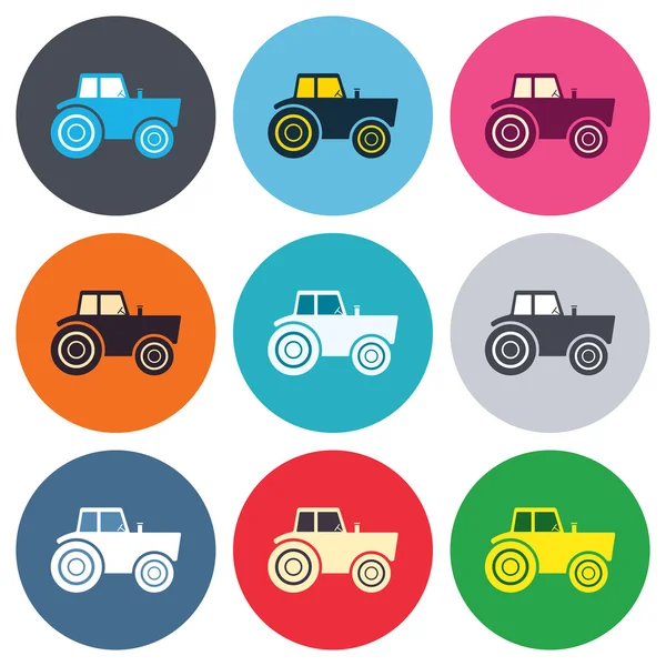 Tractor sign icons — Stock Vector