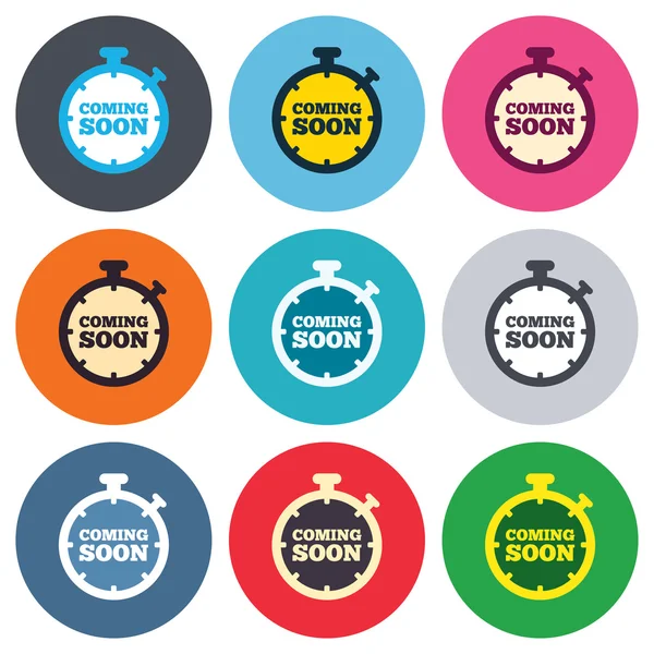 Coming soon icons — Stock Vector