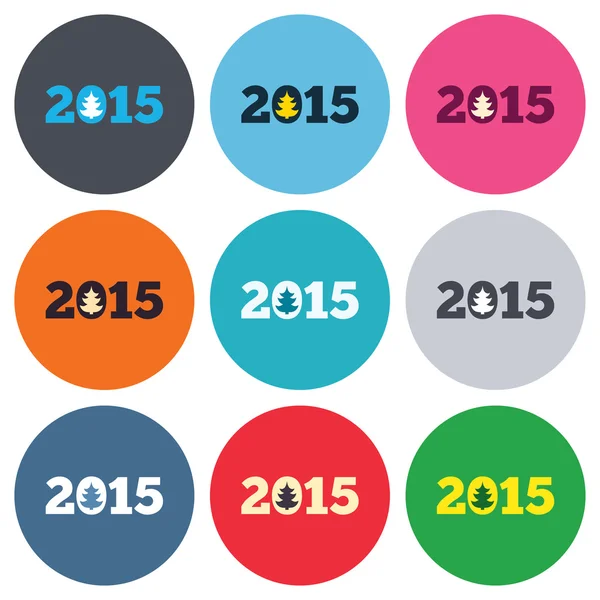 Mutlu yeni yıl 2015 işaretleri — Stok Vektör