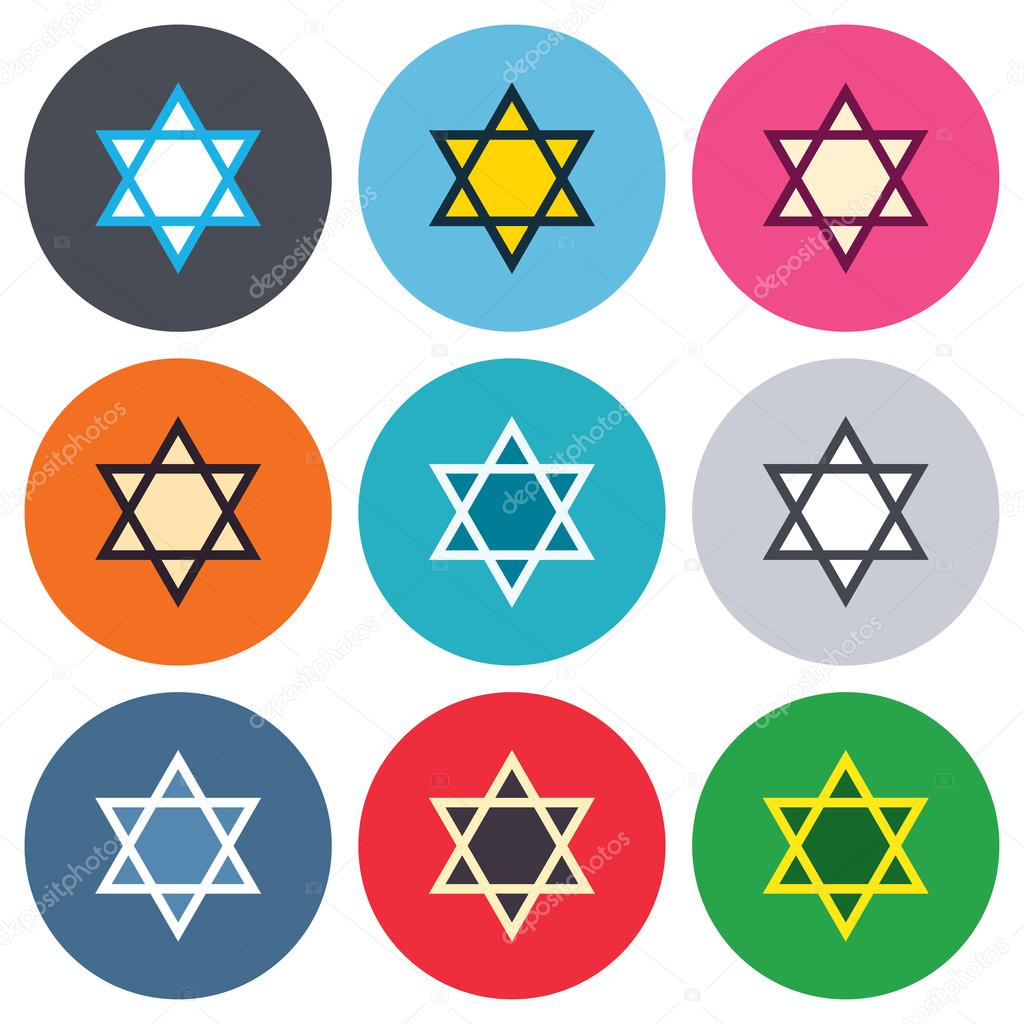 Star of David sign icons