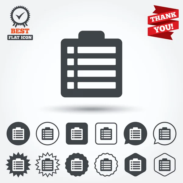 Lista de verificación icono de signo — Archivo Imágenes Vectoriales