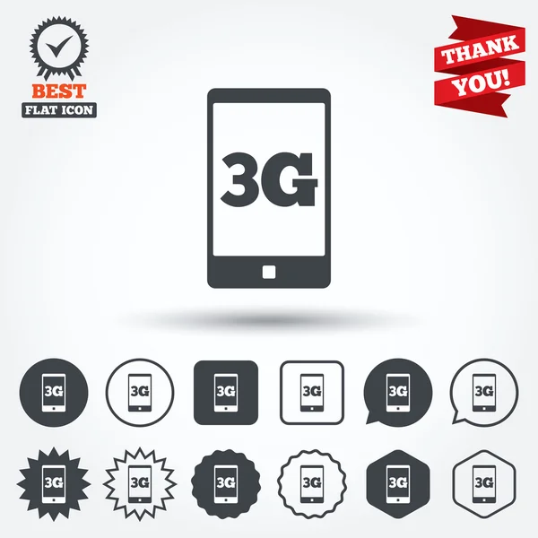 Icônes signe 3G — Image vectorielle