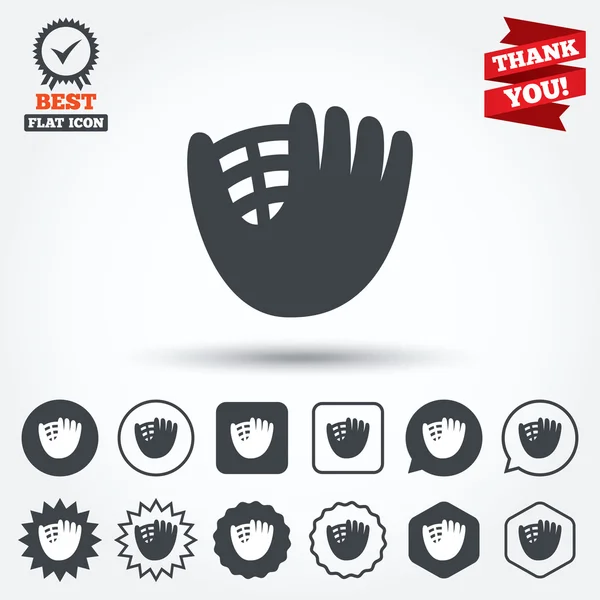 Signes de gants de baseball — Image vectorielle