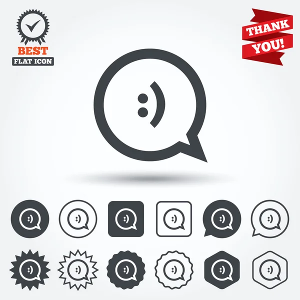 Chat teken pictogrammen — Stockvector