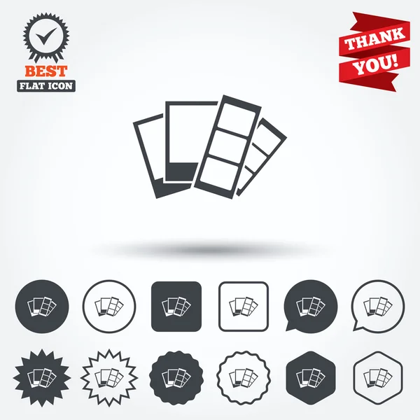 Photo frame template icons — Stock Vector