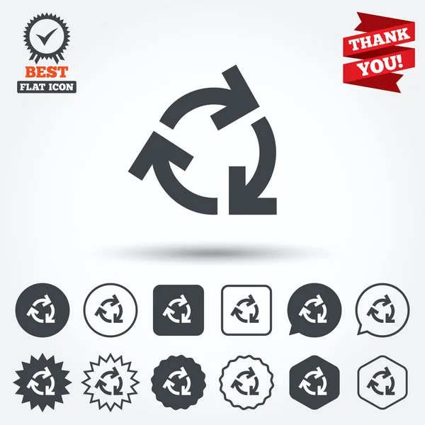 Recyclage icônes signe — Image vectorielle